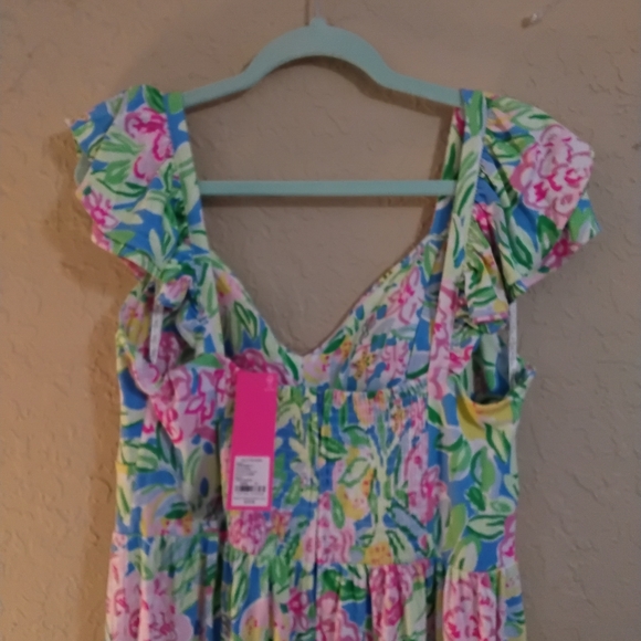 Lilly Pulitzer Bayleigh Flutter Sleeve Midi Dress - NWT - Size 12 - Picture 5 of 7